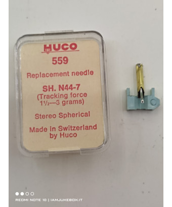 Aiguille de remplacement Diamond Huco 559 SH. 44-7 Aiguilles pour jukebox et platine vinyle [product.brand] Condition: Utilisé [