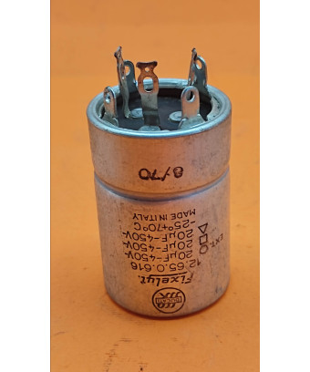 Condensatore carta olio 20+20+20 uF 450 V