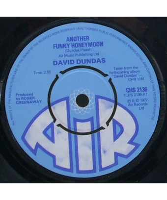 Another Funny Honeymoon   Smile On [David Dundas] - Vinyl 7", 45 RPM, Single