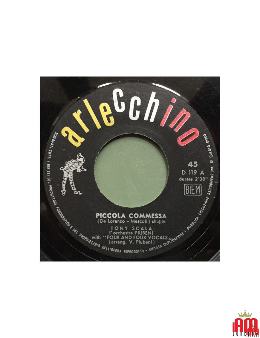 Piccola Commessa-Versilia By Night [Tony Scala] - Vinyl 7", 45 RPM [product.brand] 1 - Shop I'm Jukebox 