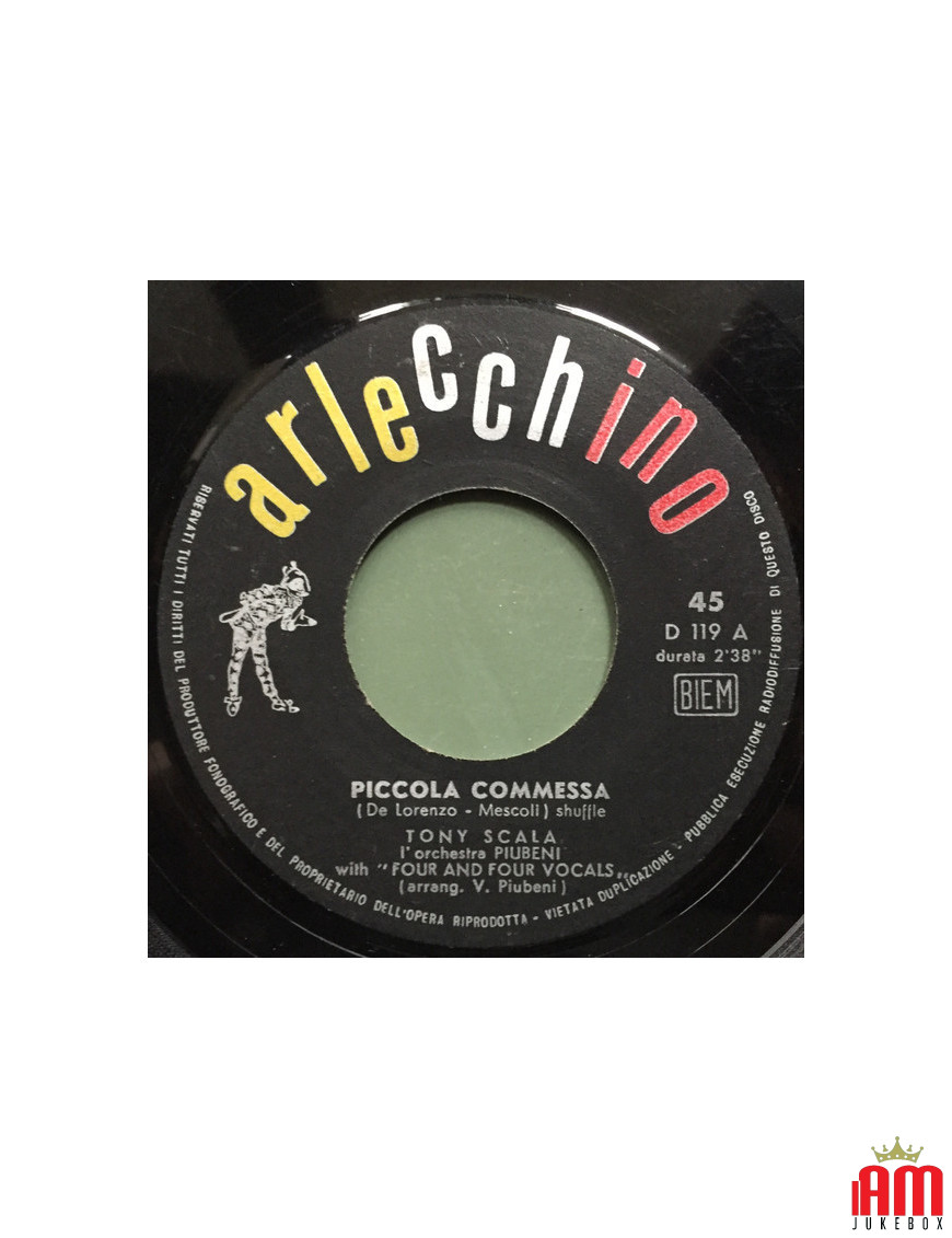Piccola Commessa-Versilia By Night [Tony Scala] - Vinyle 7", 45 tours