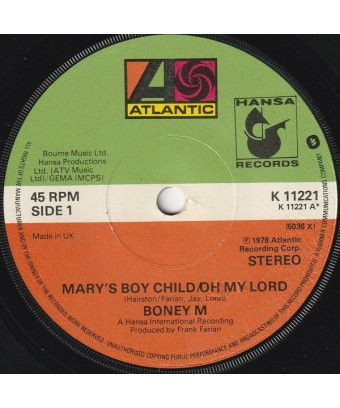 Mary's Boy Child Oh My Lord [Boney M.] - Vinyl 7", 45 RPM [product.brand] 1 - Shop I'm Jukebox 