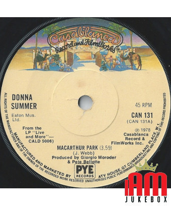 MacArthur Park [Donna Summer] – Vinyl 7", 45 RPM, Single [product.brand] 1 - Shop I'm Jukebox 