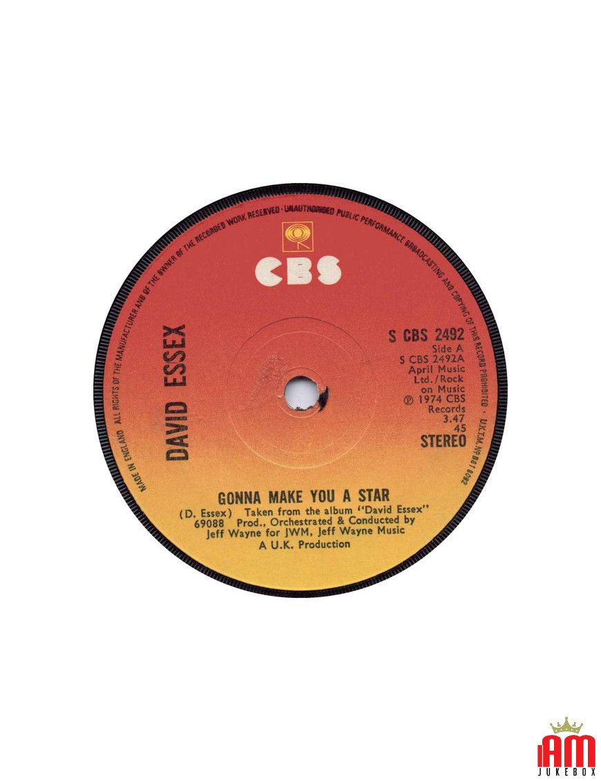 Gonna Make You A Star [David Essex] – Vinyl 7", 45 RPM, Single, Stereo [product.brand] 1 - Shop I'm Jukebox 