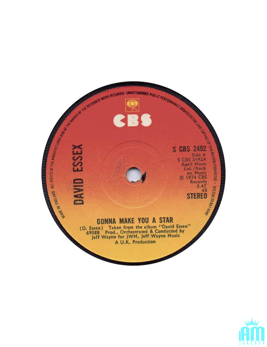 Je vais te faire une star [David Essex] - Vinyle 7", 45 tr/min, Single, Stéréo [product.brand] 1 - Shop I'm Jukebox 