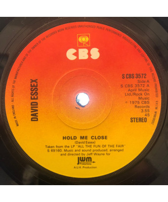 Hold Me Close [David Essex] - Vinyl 7", 45 RPM, Single, Stereo