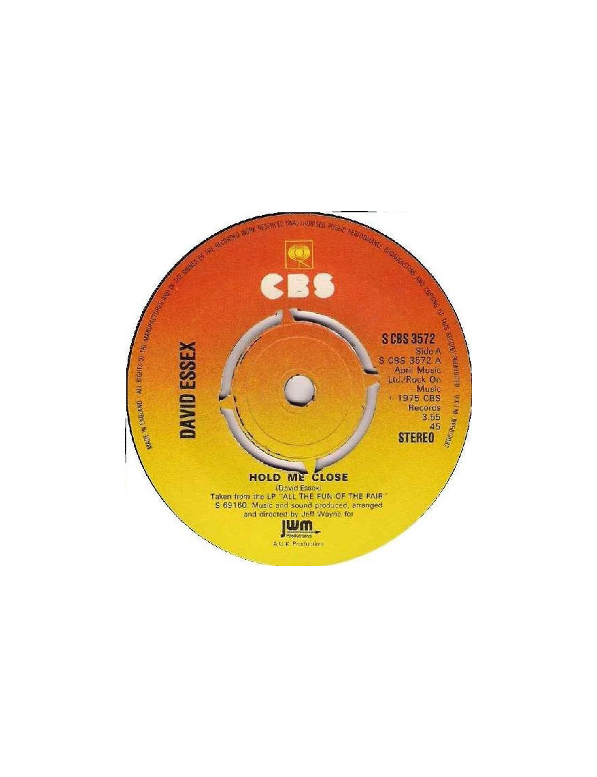 Hold Me Close [David Essex] - Vinyl 7", 45 RPM, Single