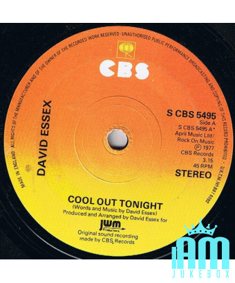 Cool Out Tonight [David Essex] - Vinyle 7", 45 tours, Single [product.brand] 1 - Shop I'm Jukebox 