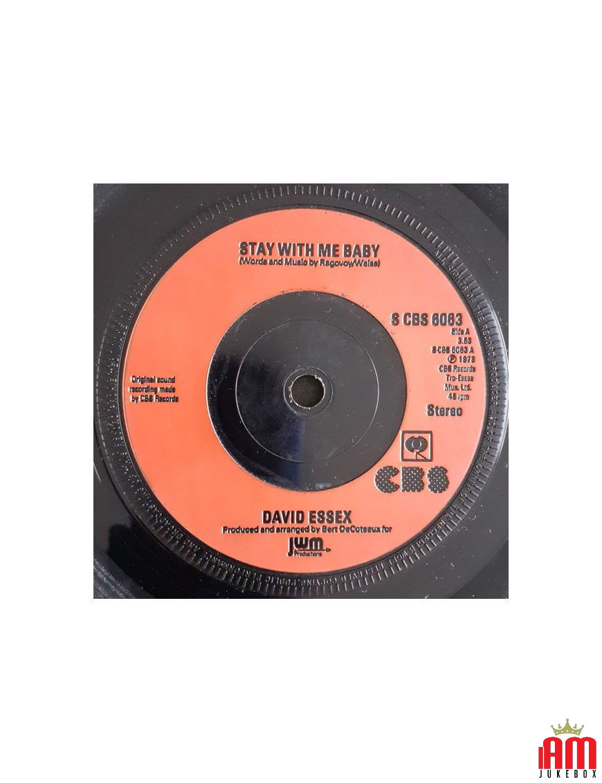 Stay With Me Baby [David Essex] - Vinyl 7", 45 RPM, Repress [product.brand] 1 - Shop I'm Jukebox 