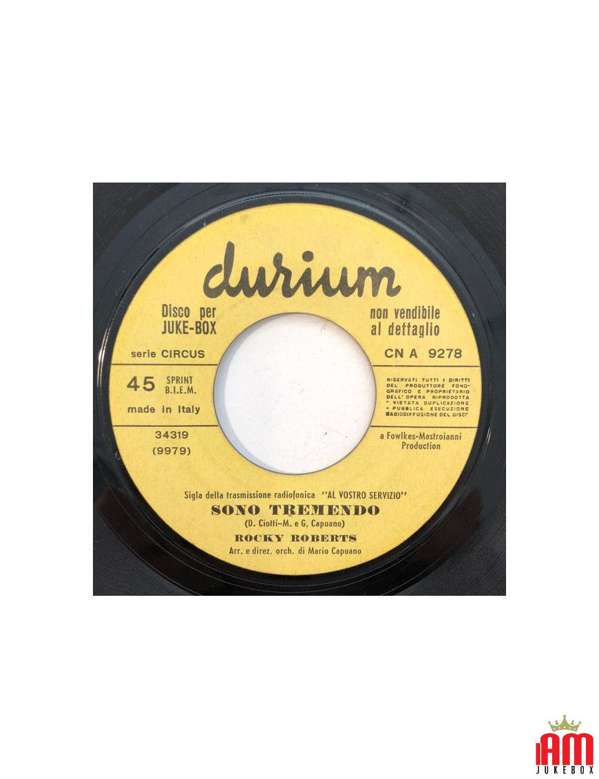 Je suis Tremendo [Rocky Roberts] - Vinyle 7", 45 tours, Jukebox [product.brand] 1 - Shop I'm Jukebox 