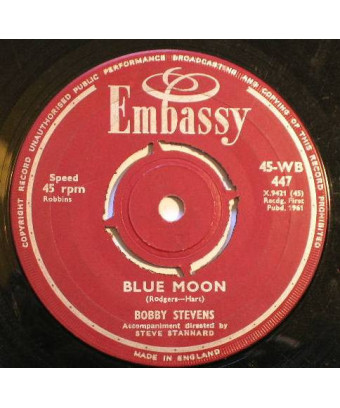 Blue Moon [Bobby Stevens] - Vinyl 7" [product.brand] 1 - Shop I'm Jukebox 