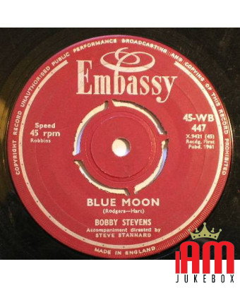 Lune bleue [Bobby Stevens] - Vinyle 7" [product.brand] 1 - Shop I'm Jukebox 