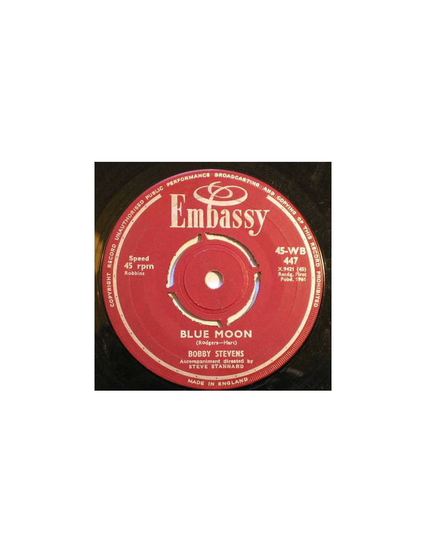 Blue Moon [Bobby Stevens] – Vinyl 7" [product.brand] 1 - Shop I'm Jukebox 