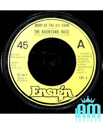 Mary Of The 4th Form (Alternate Version) [The Boomtown Rats] - Vinyle 7", 45 RPM, Single [product.brand] 1 - Shop I'm Jukebox 