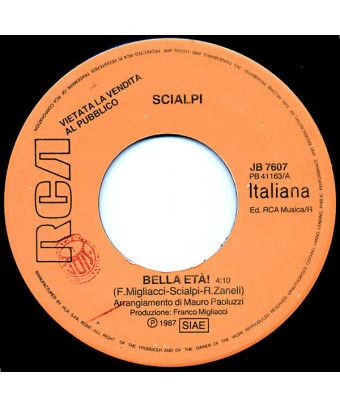 Bella Età Madonna Di Venere [Scialpi,...] - Vinyl 7", 45 RPM, Jukebox [product.brand] 1 - Shop I'm Jukebox 