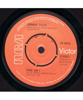 Here Am I [Bonnie Tyler] – Vinyl 7", 45 RPM, Single [product.brand] 1 - Shop I'm Jukebox 