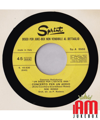 Concerto Per Un Addio [Nini Rosso] - Vinyl 7", 45 RPM, Jukebox [product.brand] 1 - Shop I'm Jukebox 