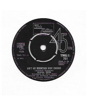 Ain't No Mountain High Enough Can't It Wait Until Tomorrow [Diana Ross] - Vinyl 7", 45 RPM, Single