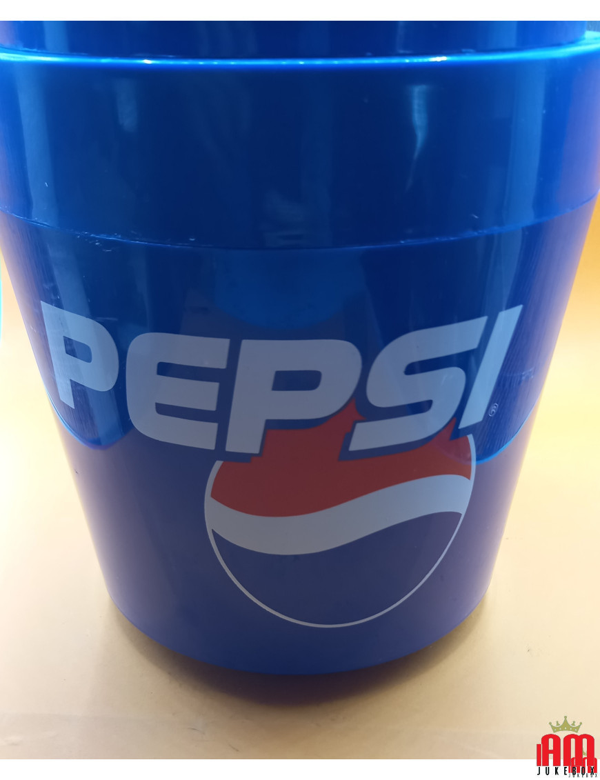 Pepsi-Eiskübel im Vintage-80er-Jahre-Design in Kunststoff-Eishalter