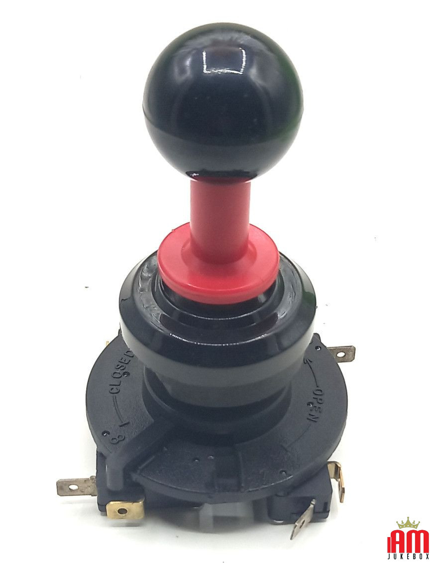 Joystick Lever For Red Head Arcade Cabinets Black Body Joystick with 4 Microswitches [product.brand] 1 - Shop I'm Jukebox 