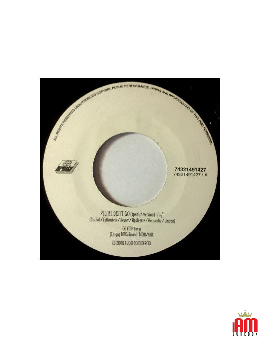 Please Don't Go (Spanish Version) The Real Thing [No Mercy,...] - Vinyl 7", 45 RPM, Promo [product.brand] 1 - Shop I'm Jukebox 