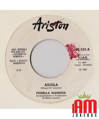 Aiuola Please Don't Stay [Fiorella Mannoia,...] - Vinyle 7", 45 RPM, Jukebox [product.brand] 1 - Shop I'm Jukebox 