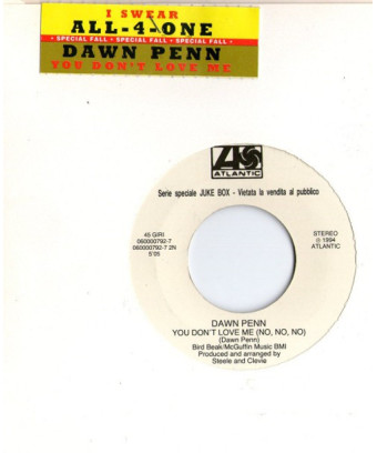 I Swear You Don't Love Me [All-4-One,...] - Vinyl 7", 45 RPM, Jukebox [product.brand] 1 - Shop I'm Jukebox 
