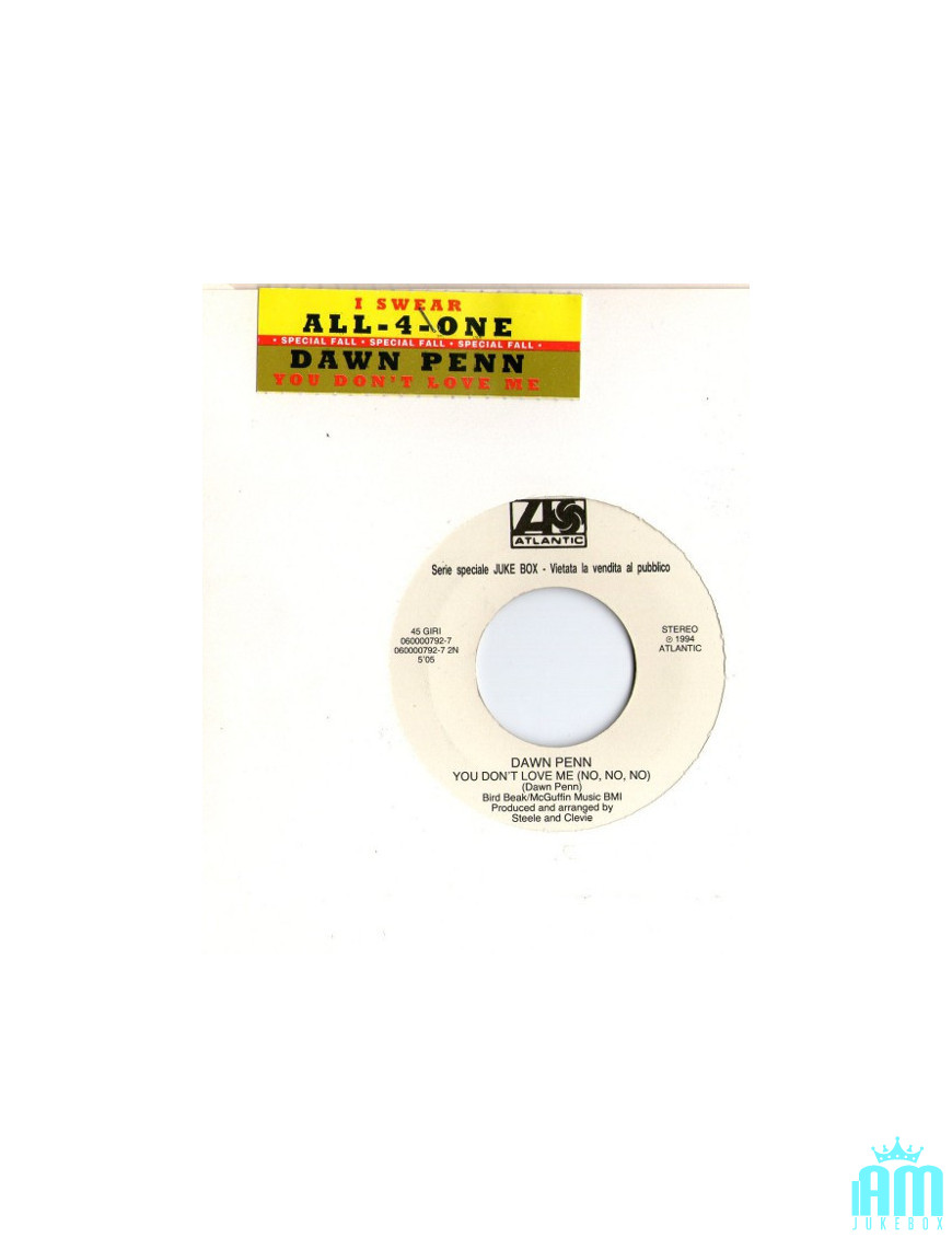 Je jure que tu ne m'aimes pas [All-4-One,...] - Vinyl 7", 45 RPM, Jukebox [product.brand] 1 - Shop I'm Jukebox 