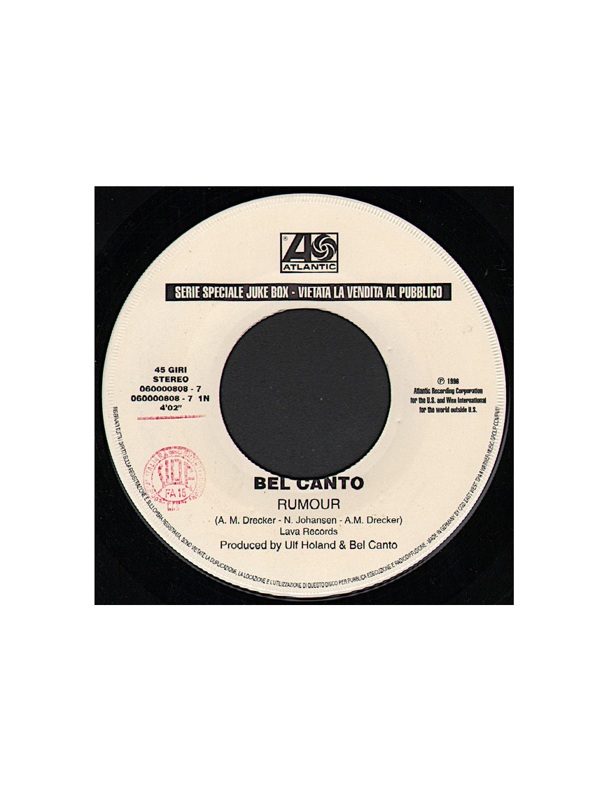 Rumour   Ridere [Bel Canto,...] - Vinyl 7", 45 RPM, Jukebox