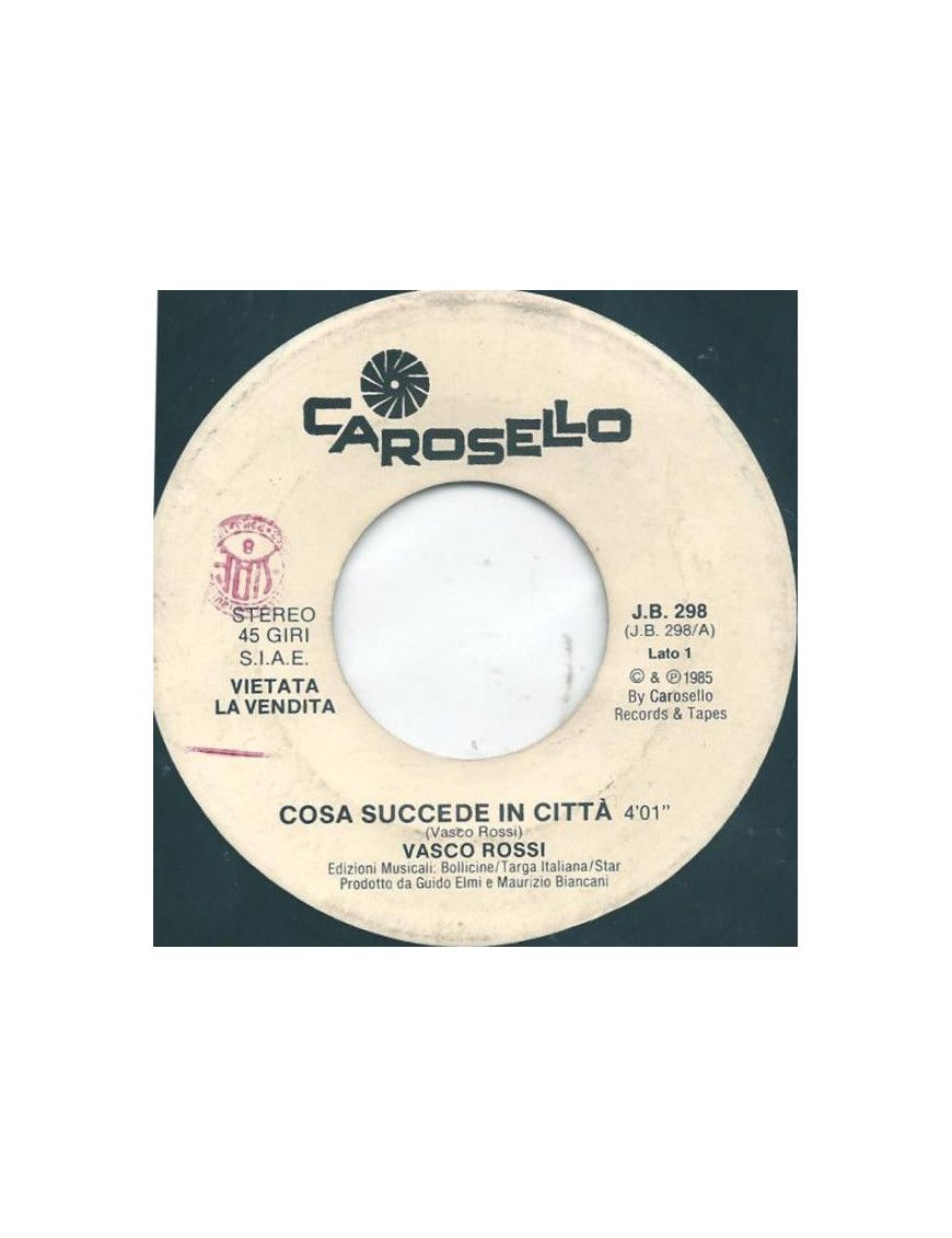 What Happens in the City Iena [Vasco Rossi,...] - Vinyl 7", 45 RPM, Jukebox [product.brand] 1 - Shop I'm Jukebox 