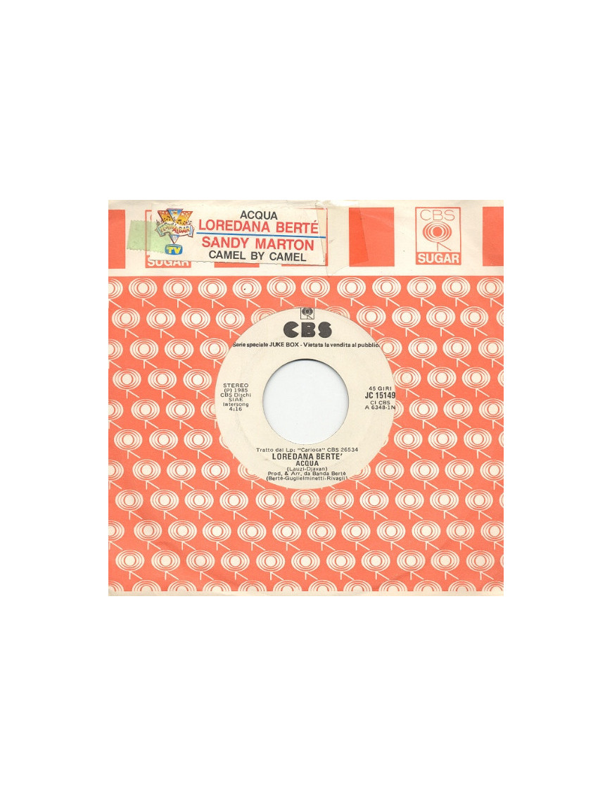 Acqua Camel By Camel [Loredana Bertè,...] - Vinyl 7", 45 RPM, Jukebox [product.brand] 1 - Shop I'm Jukebox 