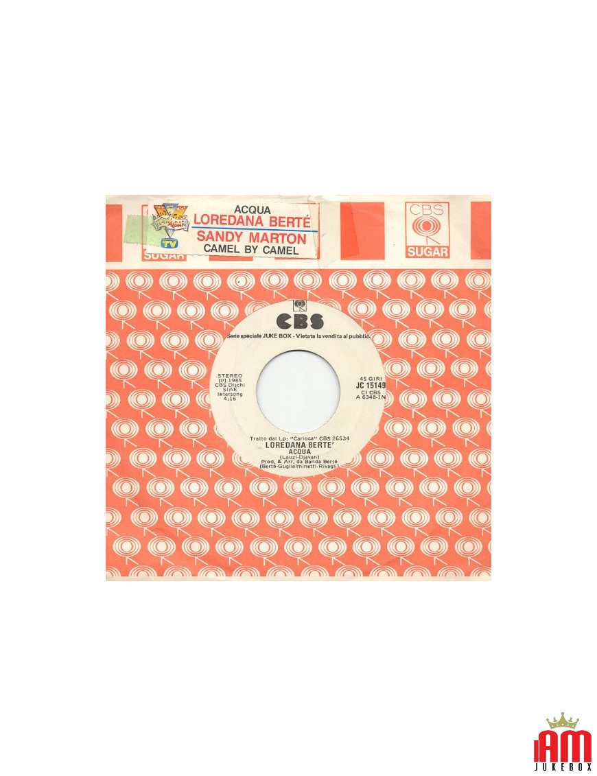 Acqua Camel By Camel [Loredana Bertè,...] - Vinyl 7", 45 RPM, Jukebox [product.brand] 1 - Shop I'm Jukebox 