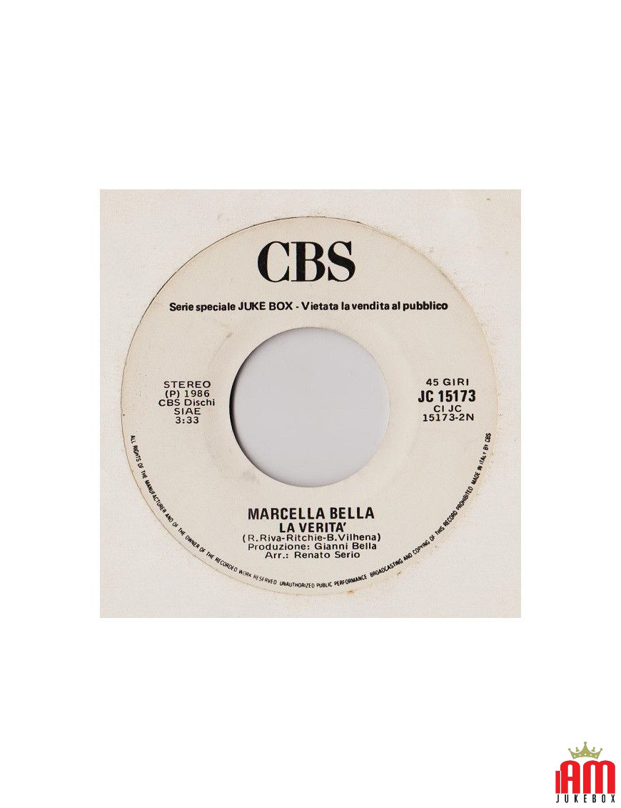 The Truth The Last City [Marcella Bella,...] – Vinyl 7", 45 RPM, Jukebox, Stereo [product.brand] 1 - Shop I'm Jukebox 