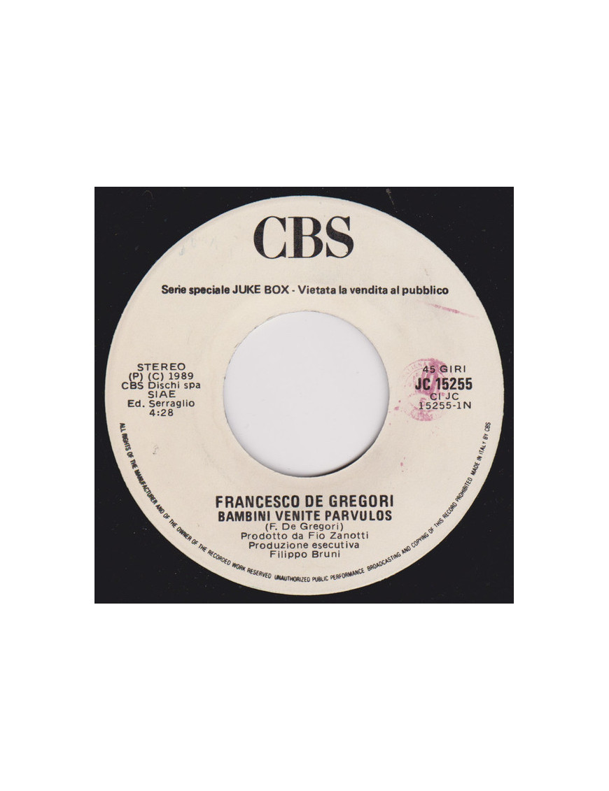 Children Come Parvulos Closer To Fine [Francesco De Gregori,...] - Vinyl 7", 45 RPM, Jukebox [product.brand] 1 - Shop I'm Jukebo