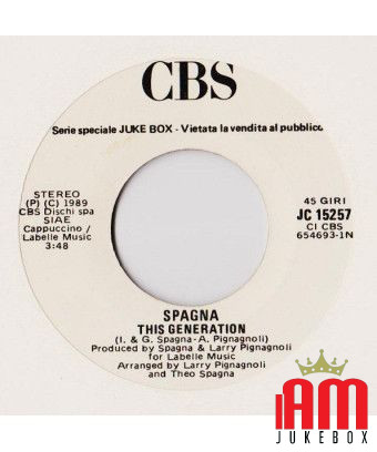 This Generation Pregherò (Stand By Me) [Ivana Spagna,...] - Vinyle 7", 45 RPM, Jukebox, Stéréo [product.brand] 1 - Shop I'm Juke