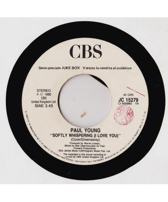 Softly Whispering (I Love You) Hey Man (Your Woman Makes Me Crazy) [Paul Young,...] - Vinyl 7", 45 RPM, Jukebox [product.brand] 