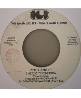 Möge Gott dich segnen [Pino Daniele] – Vinyl 7", 45 RPM, Jukebox [product.brand] 1 - Shop I'm Jukebox 