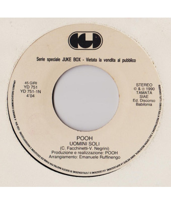 Uomini Soli   Angel Of The Night (Uomini Soli) [Pooh,...] - Vinyl 7", 45 RPM, Jukebox, Stereo