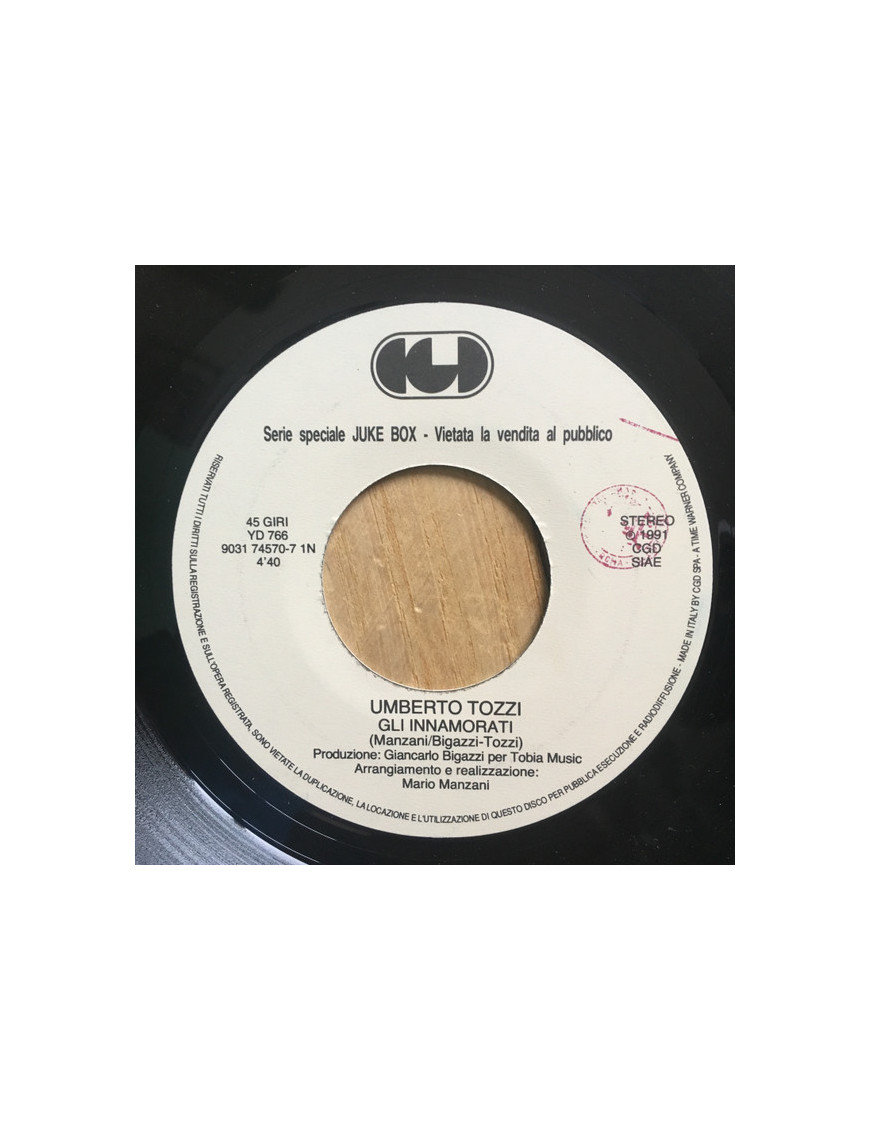 Gli Innamorati Qua Qua Quando [Umberto Tozzi,...] - Vinyl 7", 45 RPM, Jukebox [product.brand] 1 - Shop I'm Jukebox 