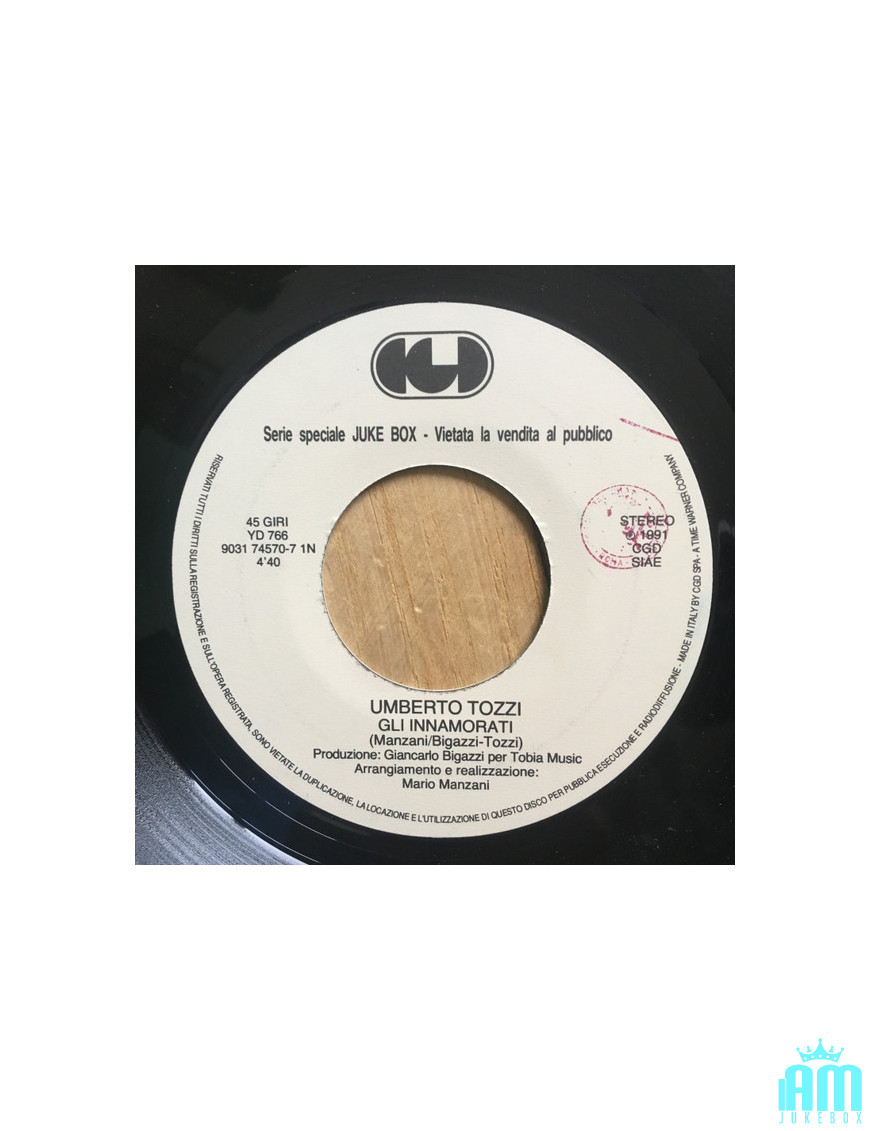 Gli Innamorati Qua Qua Quando [Umberto Tozzi,...] - Vinyle 7", 45 RPM, Jukebox [product.brand] 1 - Shop I'm Jukebox 