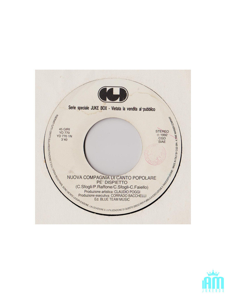 Pè Dispietto Cu' Mmè [Nuova Compagnia Di Canto Popolare,...] – Vinyl 7", 45 RPM, Jukebox [product.brand] 1 - Shop I'm Jukebox 
