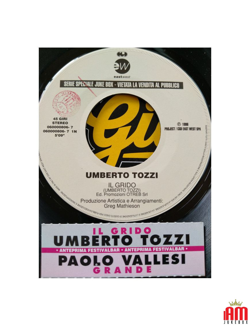 Il Grido Grande [Umberto Tozzi,...] - Vinyl 7", 45 RPM, Promo [product.brand] 1 - Shop I'm Jukebox 