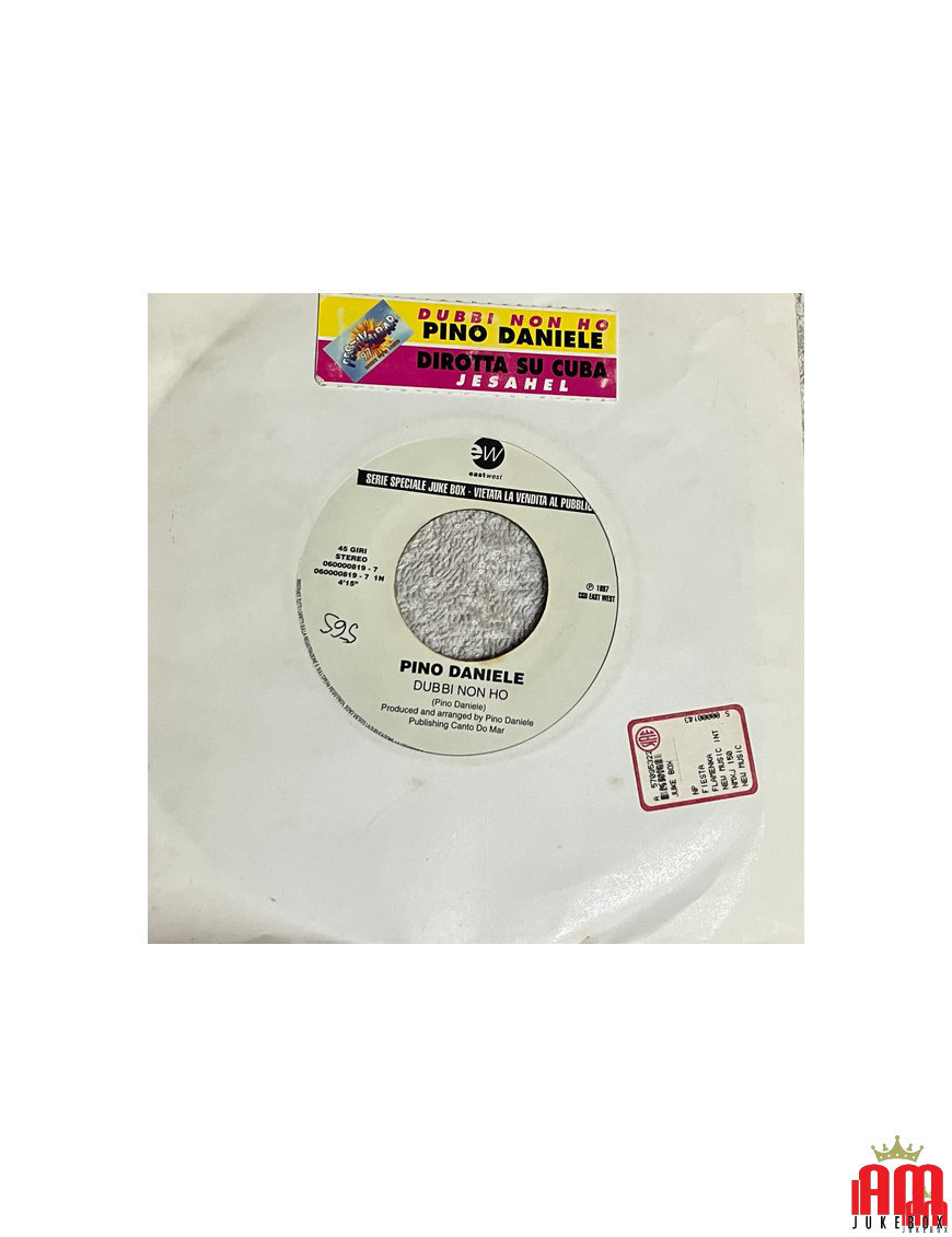 Dobbi Non Ho Jesahel [Pino Daniele,...] - Vinyl 7", 45 RPM, Jukebox [product.brand] 1 - Shop I'm Jukebox 
