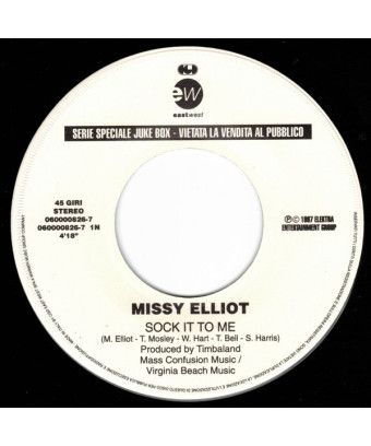 Sock It To Me El Camison De Pepa [Missy Elliott,...] - Vinyle 7", 45 RPM, Jukebox [product.brand] 1 - Shop I'm Jukebox 