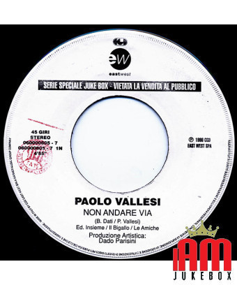 Don't Go Away I'd Like to Meet You in One Hundred Years [Paolo Vallesi,...] - Vinyl 7", 45 RPM, Jukebox [product.brand] 1 - Shop