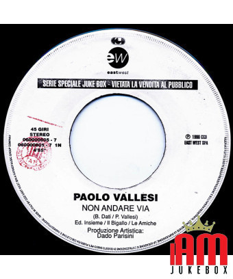 Don't Go Away I'd Like to Meet You in One Hundred Years [Paolo Vallesi,...] - Vinyl 7", 45 RPM, Jukebox [product.brand] 1 - Shop