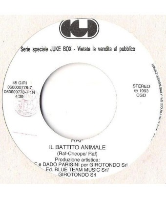 Il Battito Animale Sweet Harmony [RAF (5),...] – Vinyl 7", 45 RPM, Jukebox, Stereo