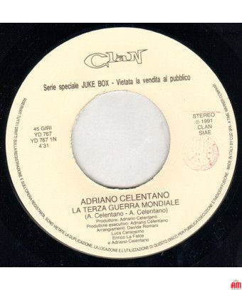 Le lit de feuilles de la Troisième Guerre mondiale [Adriano Celentano] - Vinyl 7", 45 RPM, Jukebox [product.brand] 1 - Shop I'm 