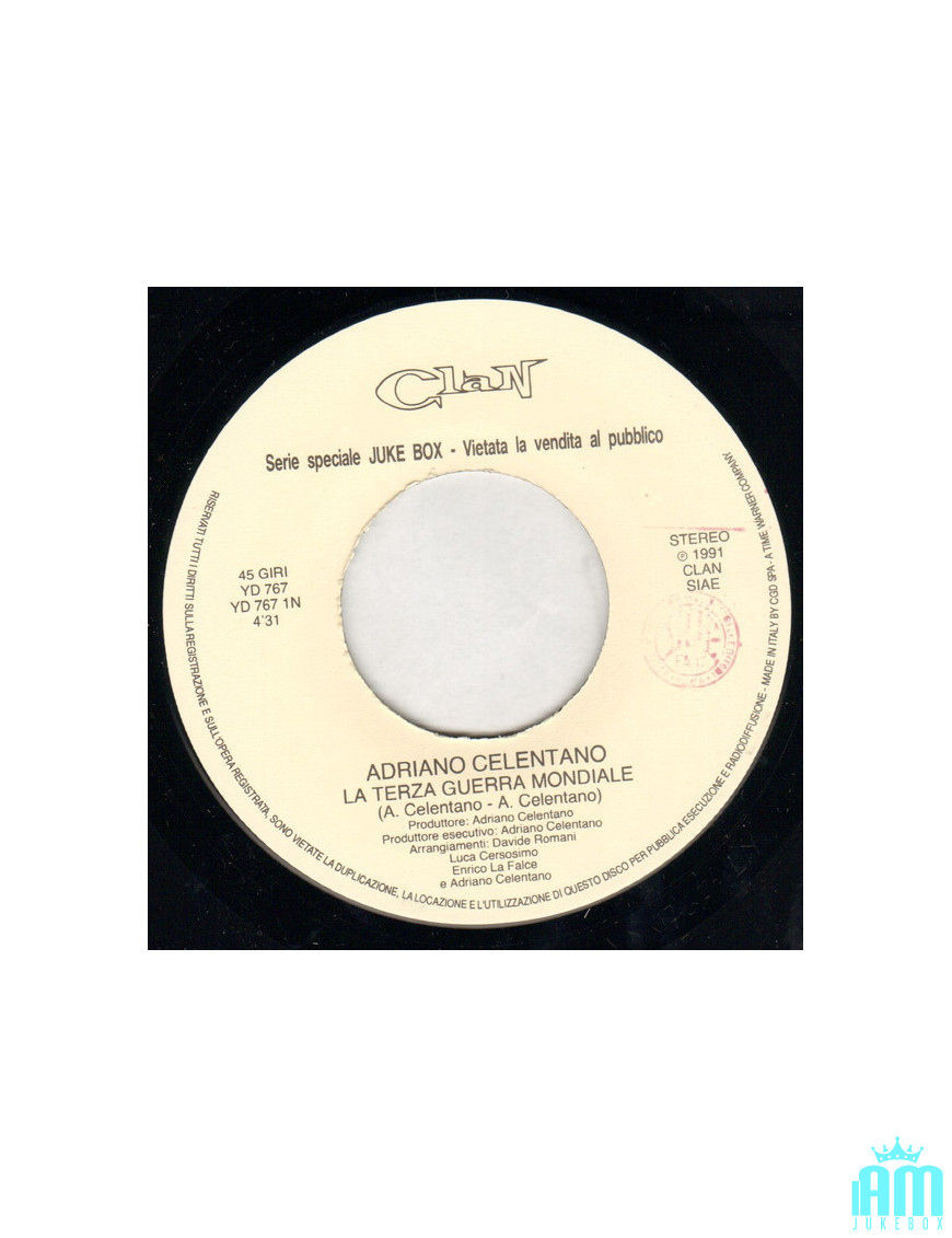 The Third World War Bed of Leaves [Adriano Celentano] – Vinyl 7", 45 RPM, Jukebox [product.brand] 1 - Shop I'm Jukebox 