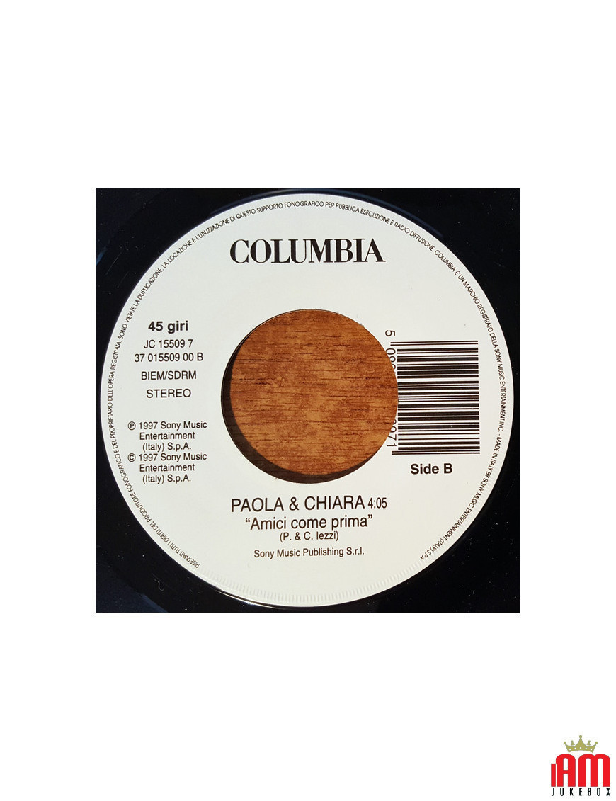 Amici Come Prima Fiumi Di Parole [Paola & Chiara,...] - Vinyl 7", 45 RPM, Jukebox [product.brand] 1 - Shop I'm Jukebox 